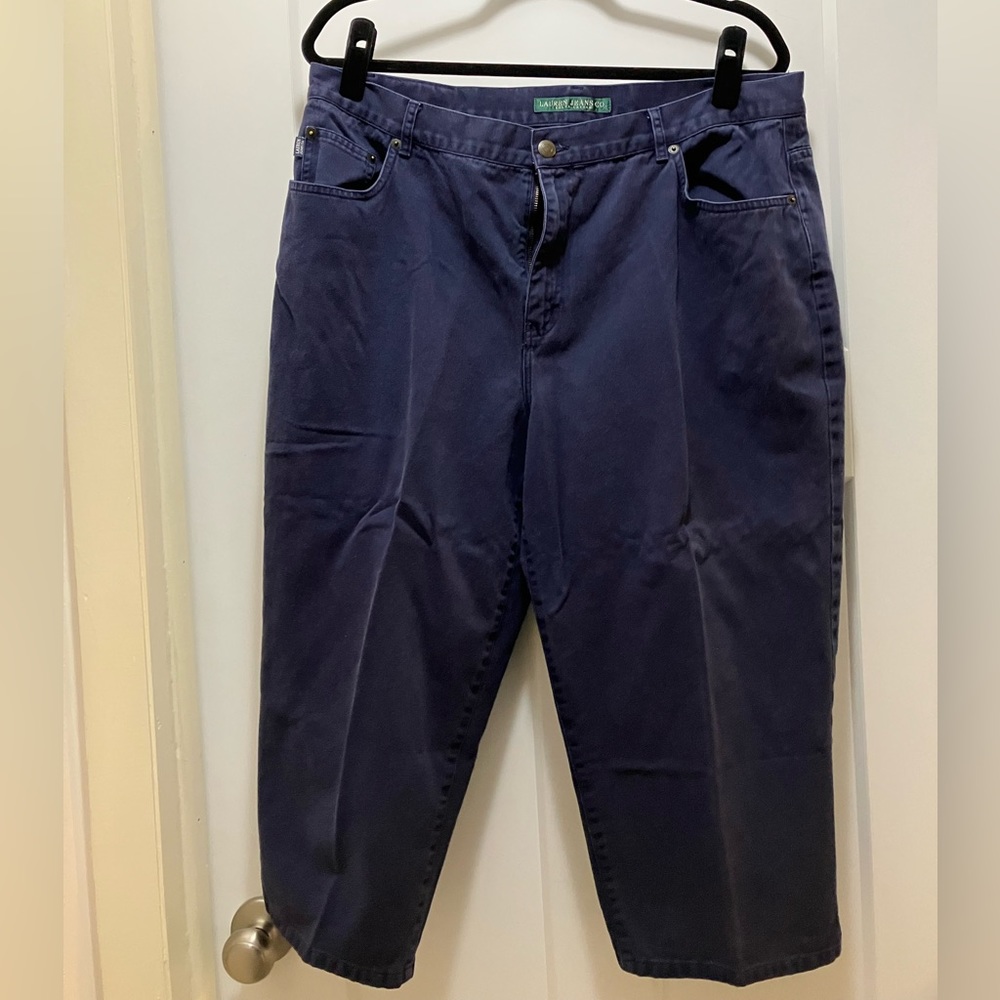 Lauren Jeans Co. by Ralph Lauren size 16W deep blue jeans